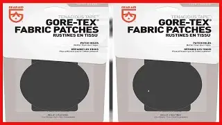 Gear AID Tenacious Tape Gore-TEX Fabric Patches for Jacket Repair, Black, Round and Rectangle