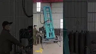 Wheeled diesel engine water well drilling rig can drill 300 meters