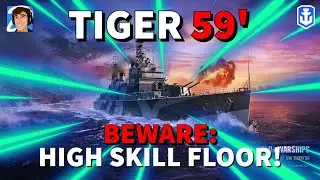 Tiger 59' is OOF in World of Warships Legends 4K