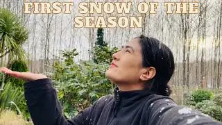 First Snow of the Season ❄️ | Mum’s Routine, What I Cooked for Lunch & Weather Chat | Weekly Vlog