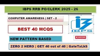 IBPS RRB PO/Clerk 2025-26 | Computer Awareness | Best 40 MCQ | Bank Exams | SET-2