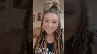 dreadlocks on white hippie women White girl dreads partial #kraler #kralerhair#shorts