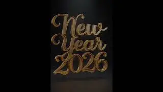 Glittering New Year 2026   3D Text Effects