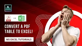 Convert a PDF Table to Excel - Converting PDF to Excel Without Losing Formatting