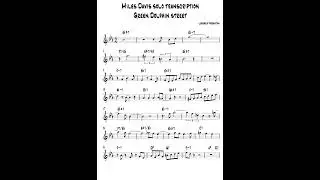 Miles Davis - On Green Dolphin Street (trumpet solo transcription)