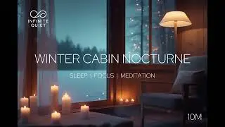 Cozy Cabin Snow Night – Winter Cabin Nocturne (10 Minutes) | Sleep, Meditation & Relaxation