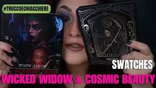 Vediamo insieme le nuove palette di  #wickedwidowbeauty e #cosmicbrushes l #swatches #monolithshopeu