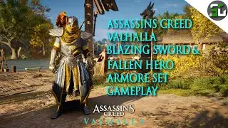 Assassin's creed Valhalla Blazing sword and Fallen hero armor set