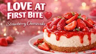 Love in Every Bite ❤️ | Strawberry Cheese Cake | Valentine Special l no bake 