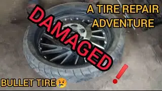 Bullet ka tyre fat gya A Tire repair Adventure 😢| Vlog #bullet @Nitilkr.
