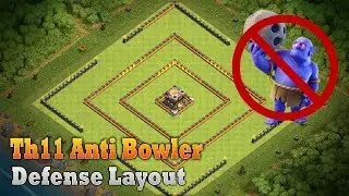 Th11 Defense UNBEATABLE Base | Th11 Anti Bowler Trophy base layout | Best th11 base | Th11 layout