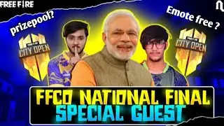 Free Fire City Open Finals !! ||  Modi ji as special guest ? || Live watching emote free !!