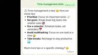 Time management skills 