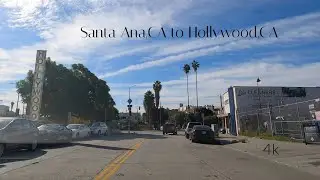 Morning drive from Santa Ana,CA to Hollywood,CA | Orange County | Go pro 9 cinematic mode 4k