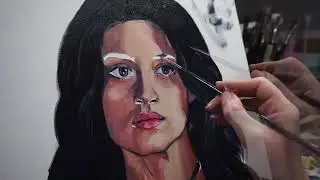 Yennefer of Vengerberg The Witcher Anya Chalotra Oil Painting process