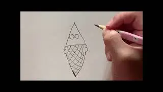 How to draw vanilla ice cream by Pinfa the little artist ฝึกวาดรูปไอศกรีมวานิลาง่ายๆ โดย พิณฟ้า