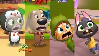Talking Tom Gold Run Vs Talking Tom Time Rush: Smart Penguin Tom, Ben Vs Dino Ginger, Becca Gameplay