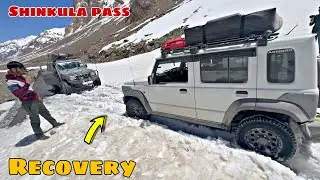 Shinkula pass pe karna pada Jimny ko Rescue | Bolero vs Jimny | Leh road update 2024