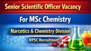 Senior Scientific Officer Vacancy For Msc Chemistry