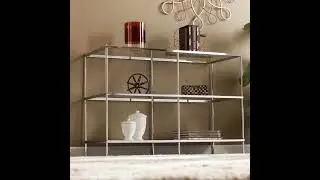 Southern Enterprises Knox Glam Chrome Console Table - The Classy Home