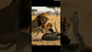 When parents become warriors, no predator stands a chance. #lionking #lionfamily #king #animals