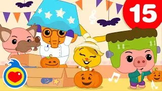 Веселые Песни на Хэллоуин 🎃 Песни для Маленьких Монстров 👻 (15 минут) | Плим Плим