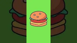 Jumping cheeseburger | Green Screen 2d Animation Burger #shorts