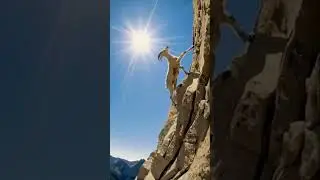 Defying Heights: The Cliffside Goat