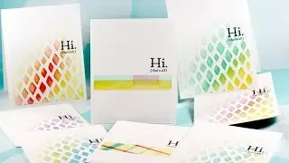 Quick Cards with Clarity Stamp Stencil Brushes