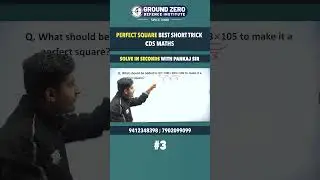 Perfect square-Best short Tricks for CDS Maths 2024 Paper By Pankaj Sir Part -3 #cds #maths  #shorts