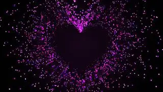 2 Hours Screen Glamour Purple Pink Particles Shape Heart Background Saint Valentine's Day 🩷💜