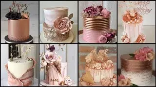 Best Rose Gold Cake Decoration ideas 2023 || Beautiful Rose Gold Cake Design