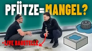 Stehendes Wasser auf dem Flachdach &ndash; erlaubt oder Mangel?