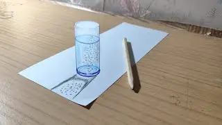 How to draw Glass ? Mineral water.Tutorial video#youtube