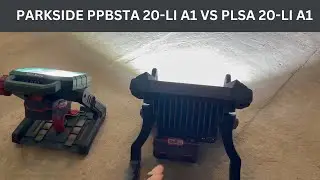 Parkside worklight performance PPBSTA 20 LI A1 (10 000 lumen)  vs PLSA 20 Li A1 (2000 lumen)