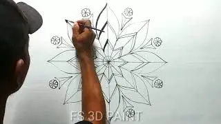 FLOWER WALL PAINTING ||  CAT TEMBOK EFFECT BUNGA 3D || CARA MENGGAMBAR BUNGA