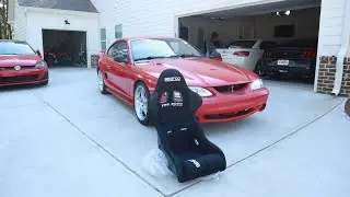 How I installed a bucket seat in a sn95 mustang using factory seat sliders