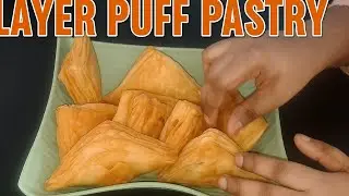 Aaloo paneer puff patties bnaye Gher per bilkul crispy &cruncy market style #crispy patties 