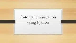 How to do language translation in Python