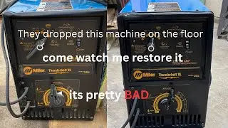 Miller welding machine RESTORATION and its BAD they dropped on floor BAM! part 1