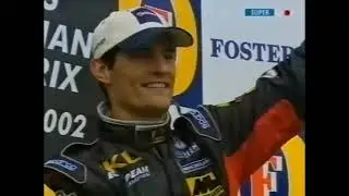 2002 F1 Australian GP - Mark Webber & Paul Stoddart podium ceremony