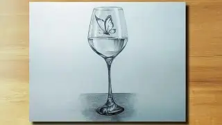 Pencil Drawing And Shading Realistic Glass Cup Step By Step Easy