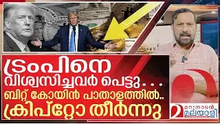 ട്രംപിന് രക്ഷിക്കാനായില്ല..അടിച്ചുകെട്ടി വീണ് ബിറ്റ് കോയിൻ | cryptocurrency  | internationalnews
