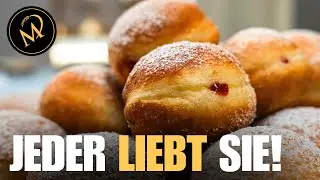 Berliner Krapfen, Kreppel,  Pfannkuchen selber machen🎭 Das Rezept f&uuml;r die fluffigsten Mini-Berliner!