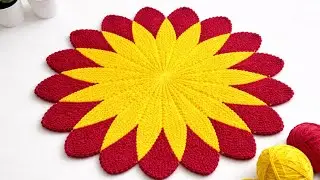 Make stylish woolen doormat at home &ndash; without machine 🧶✨