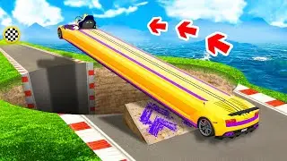 Testing CARS vs HUGE POTHOLES in GTA 5!