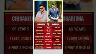 Chiranjeevi 🆚 Nagarjuna Comparison and Analysis Biography #shorts #tollywood #nagarjuna #movie