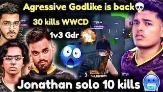 🇮🇳Jonathan solo 10 kills🥶 Jonathan 1v3 Gdr💀30 kills WWCD🤯 caster's shocked by Godlike domination🔥💯