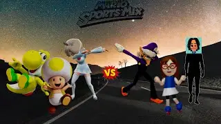 Mario Sports Mix - Hockey (3 players, Expert CPU) Exhibition Match #376