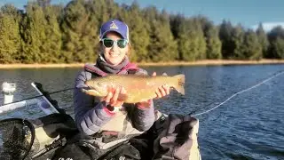 Float tube Fly Fishing for trout